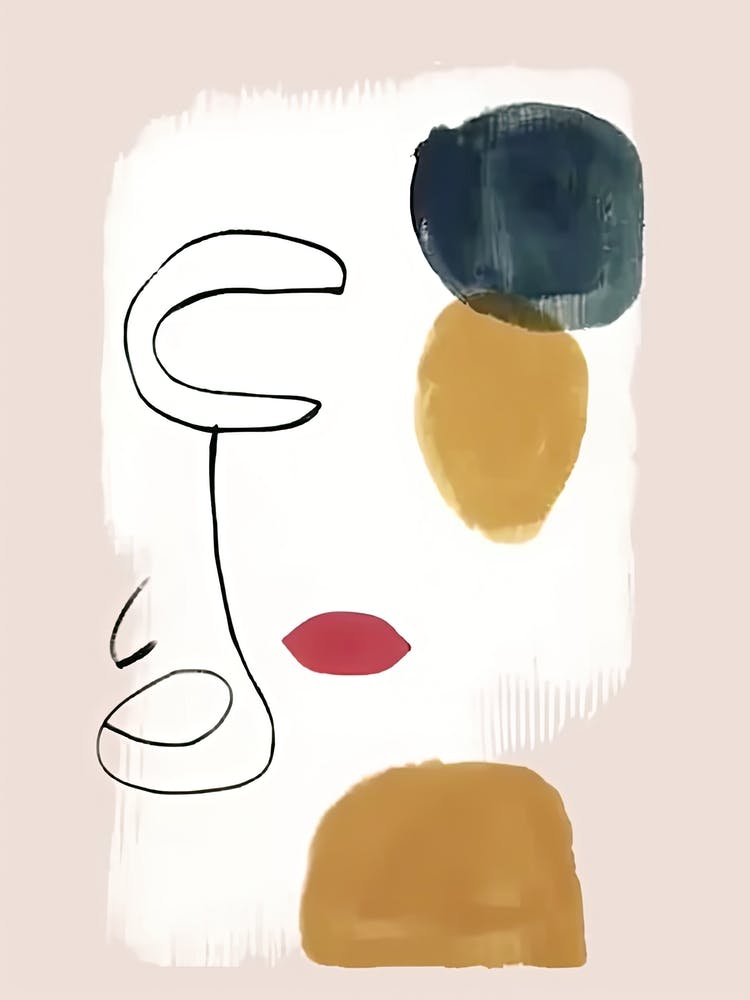 Face Line Art Abstract 6