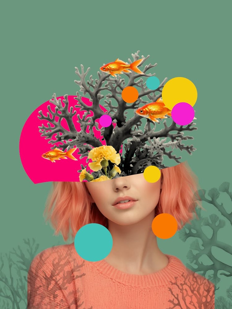 Woman With Fish In Her Head