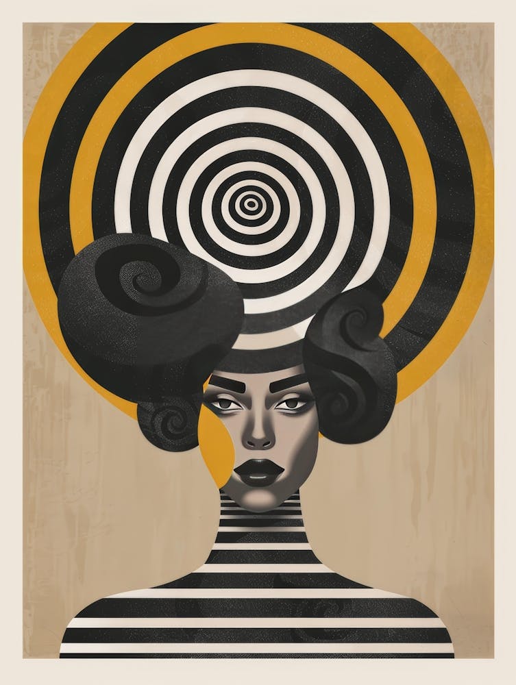 Woman With A Spiral Head