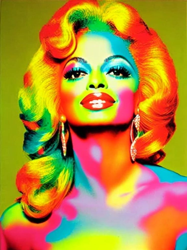 Diana Ross Colourful Pop Art