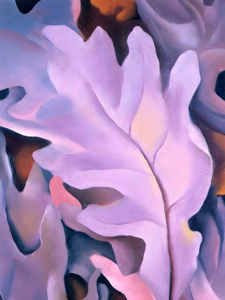 Georgia O'Keeffe - Purple Leaves , 1922