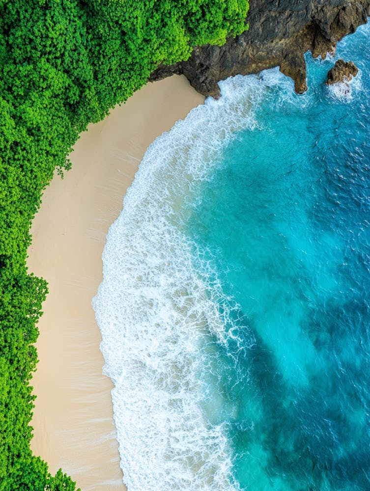 Aerial View Of A Tropical Beach 2