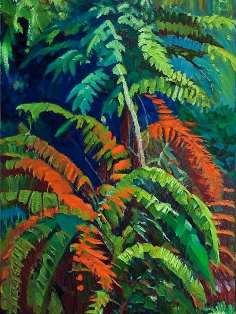 Dwarf Tree Fern Cézanne Style