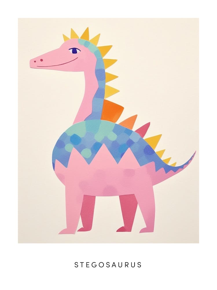 Nursery Dinosaur Art Stegosaurus 2 Poster