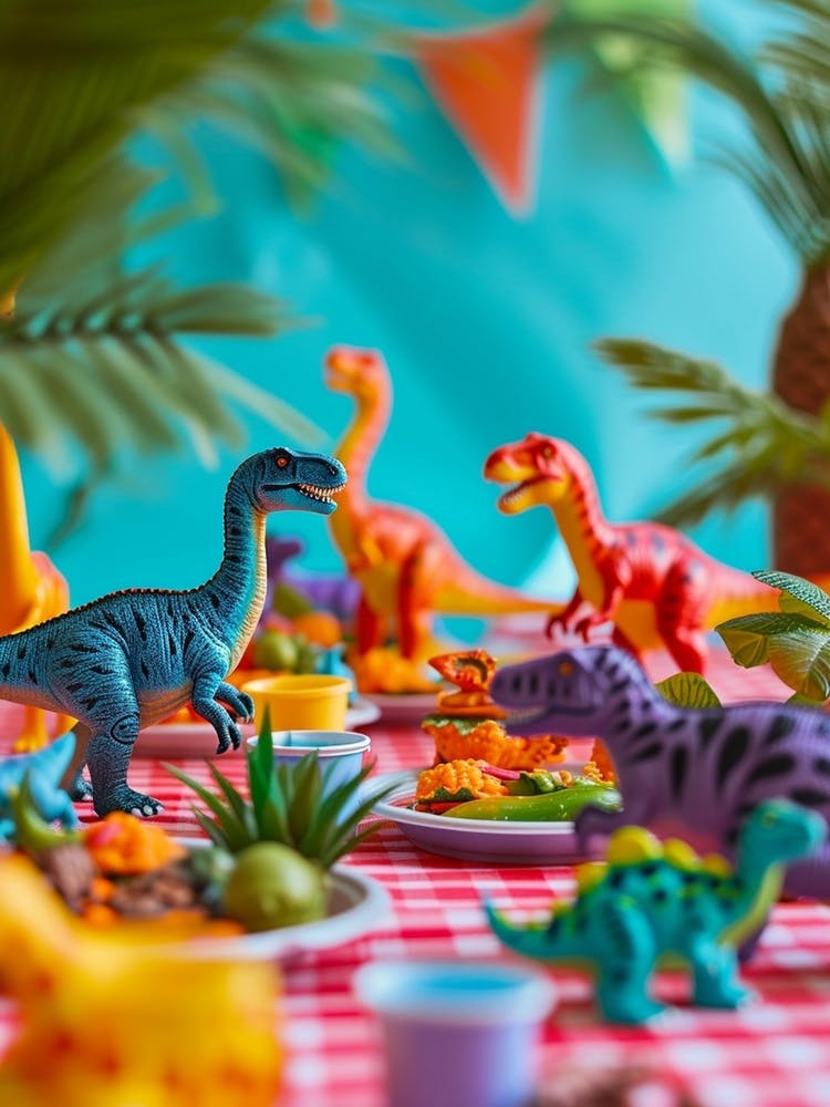Pastel Toy Dinosaur Party 4