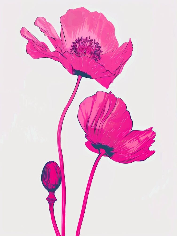 Hot Pink Poppy 2