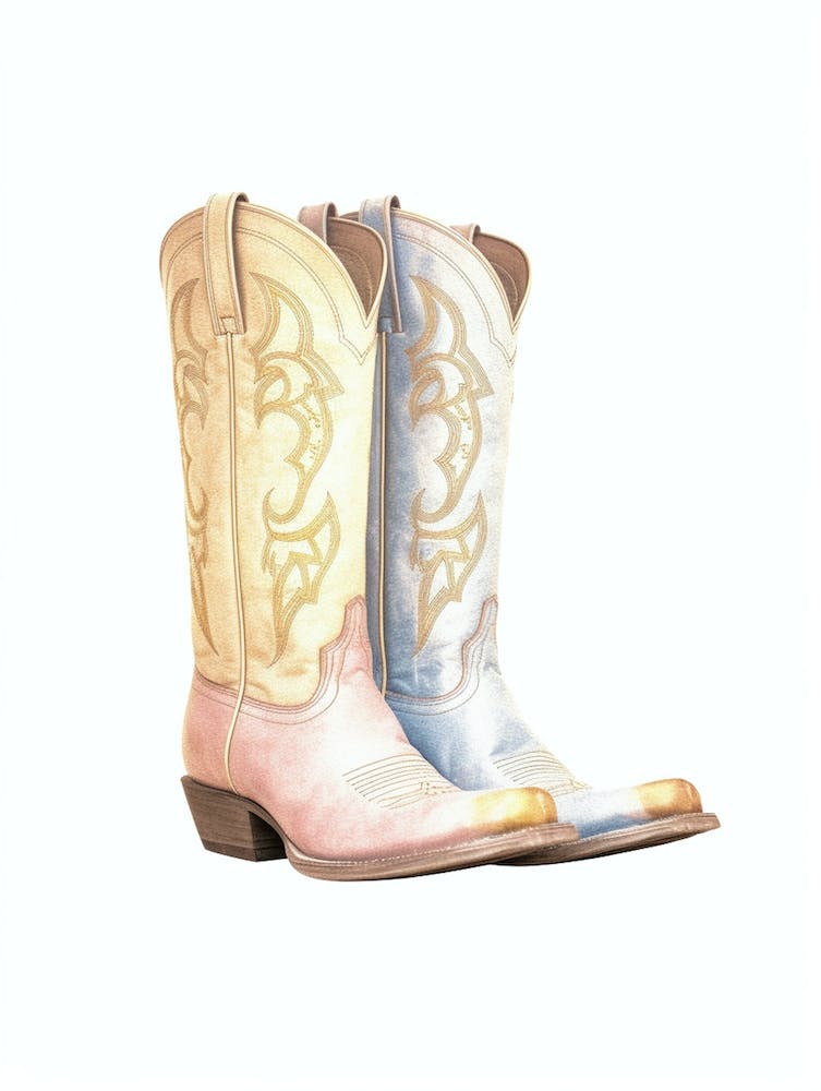 Cowgirl Boots Pastel 3