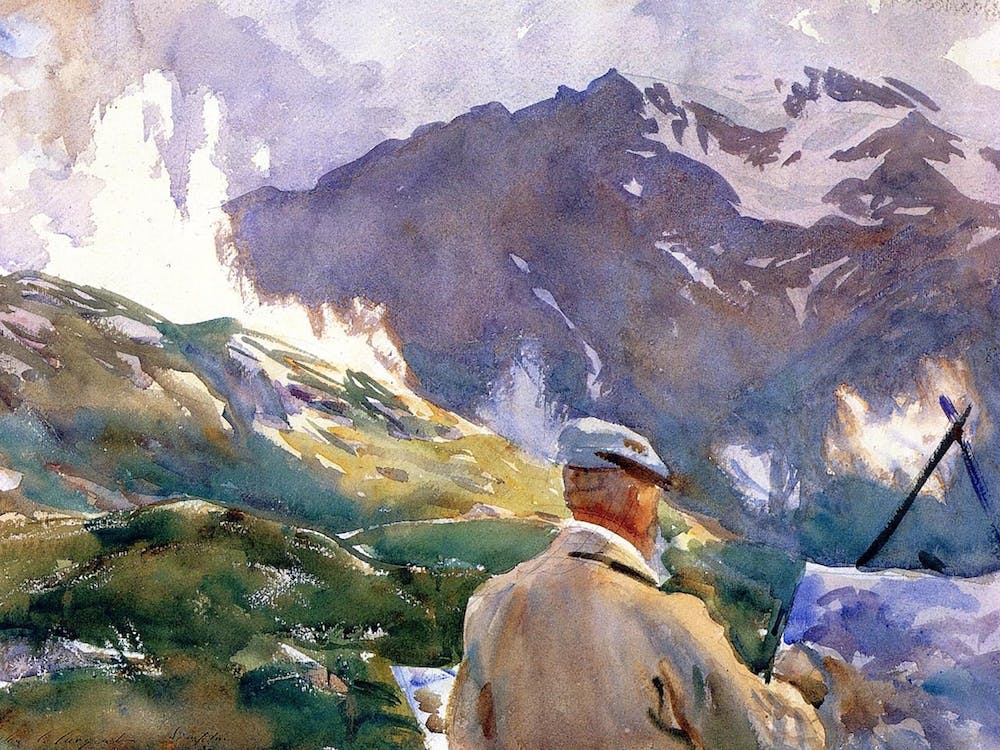 Artist In The Simplon, John Singer Sargent