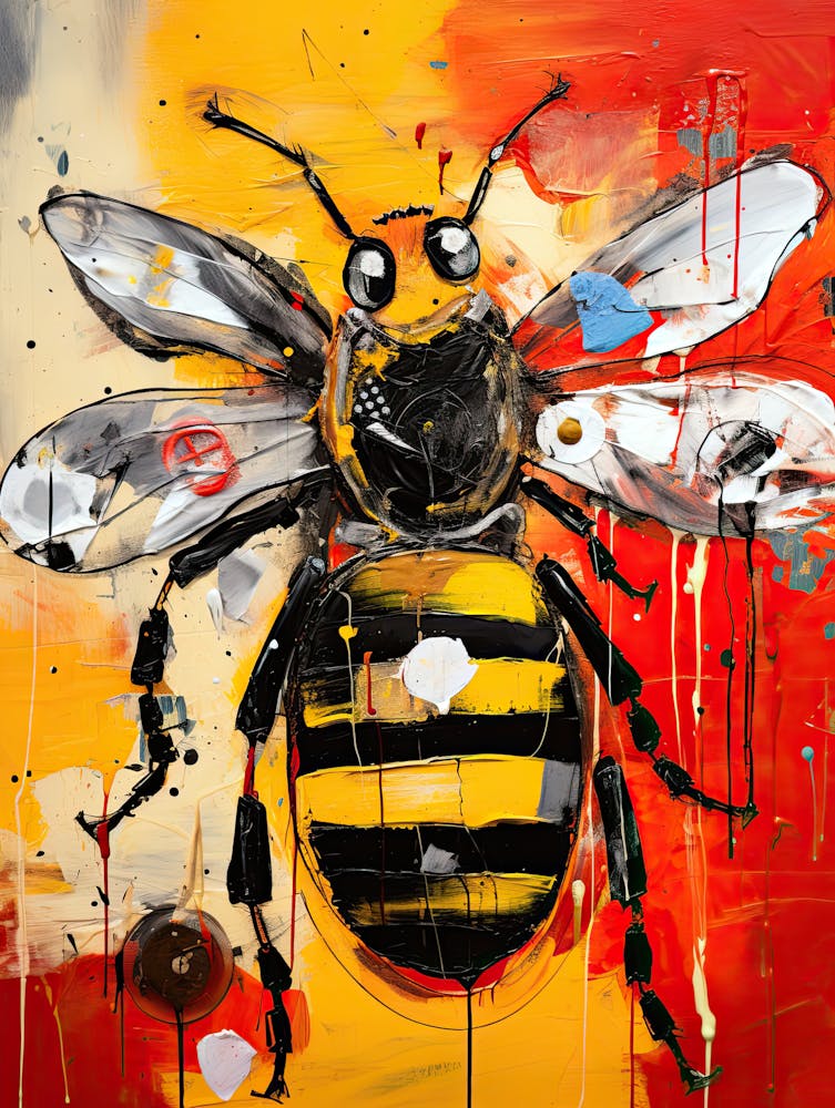 Bee 2 Basquiat style