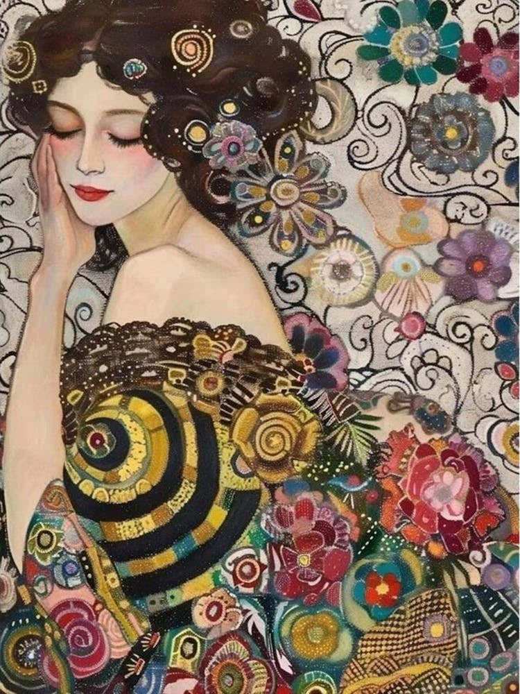 Klimt woman portrait - Lady In Gold