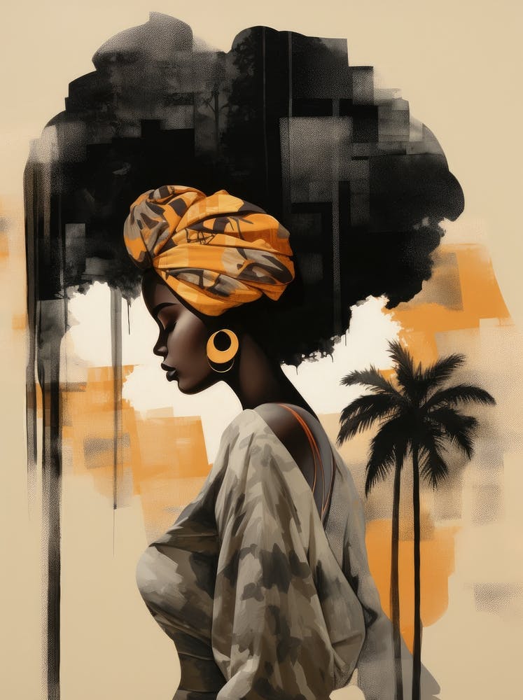 African Woman With Afro 1