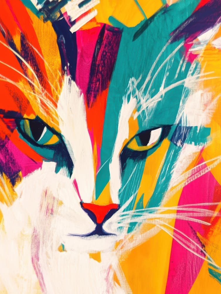 Abstract Cat Painting 1