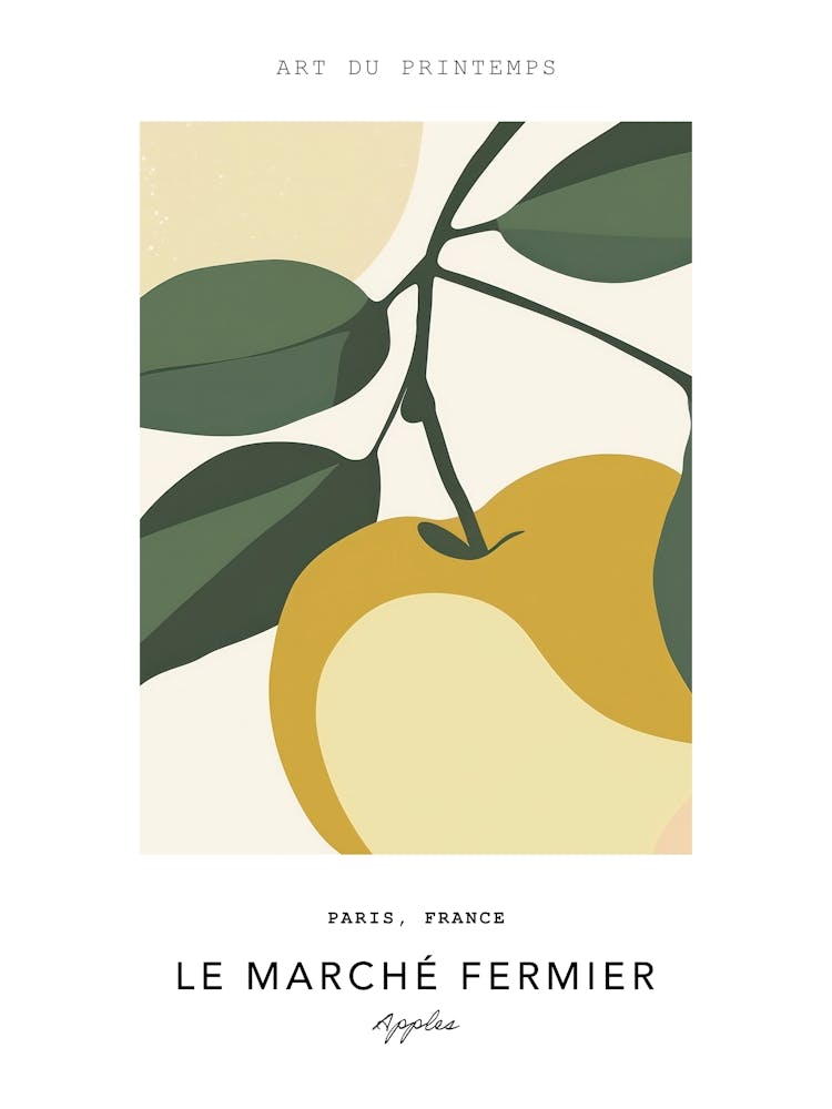 Pommes Le Marché Fermier Affiche 3