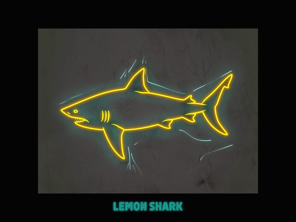 Neon Lemon Shark 2 Poster