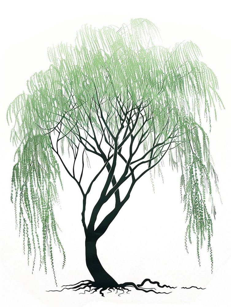 Willow Tree Pixel Illustration 1