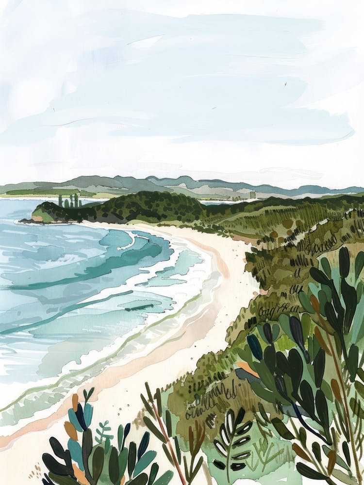 Travel Poster Happy Places Byron Bay 1