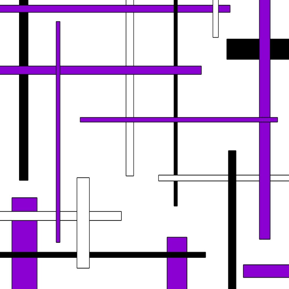 Abstract geometric pattern - Purple