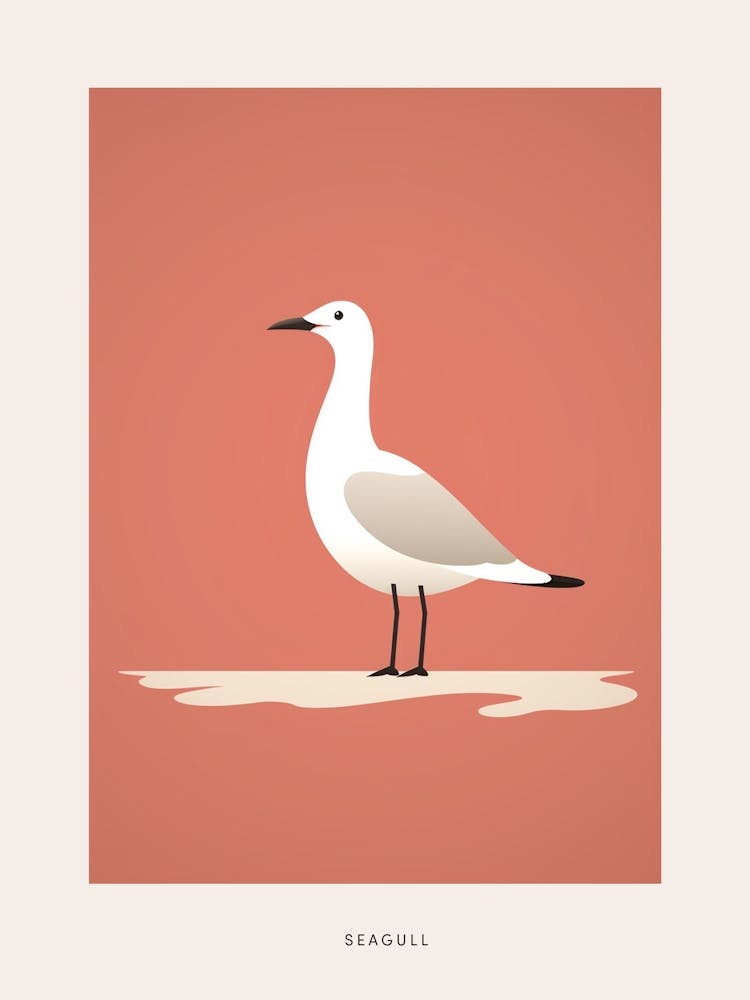 Minimalistische Möwe 3 Vogelposter