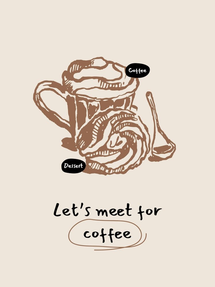 Let’s Meet for Coffee – Minimal Coffee for Kitchen Decor