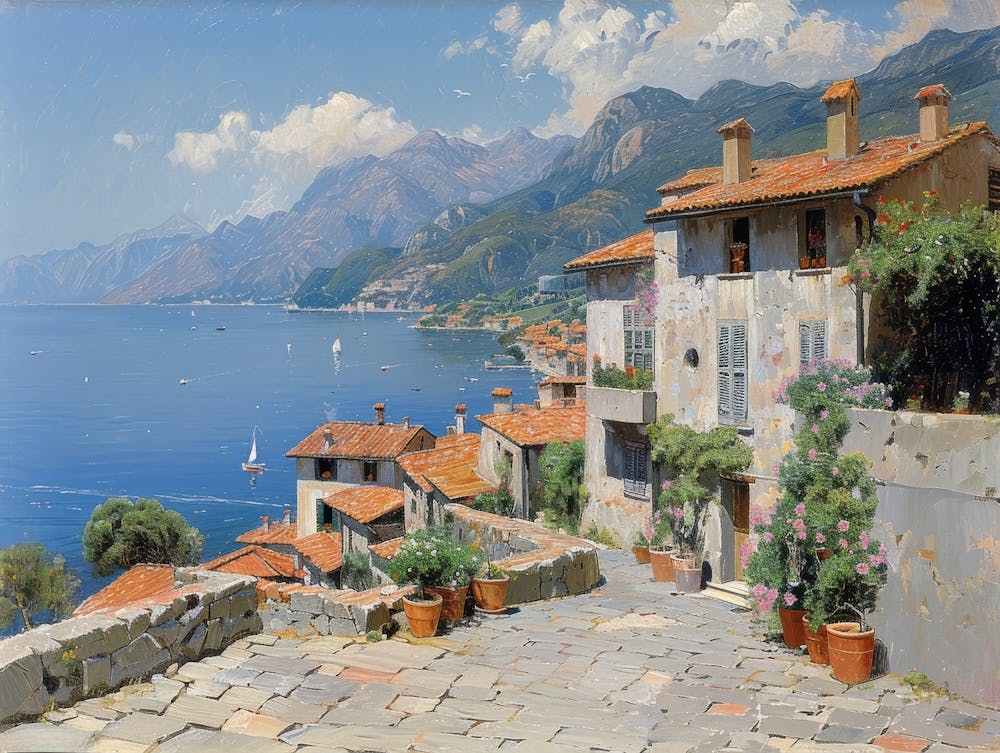 Town On Lake Como