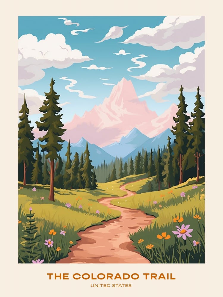 The Colorado Trail Usa 2 Hike Poster