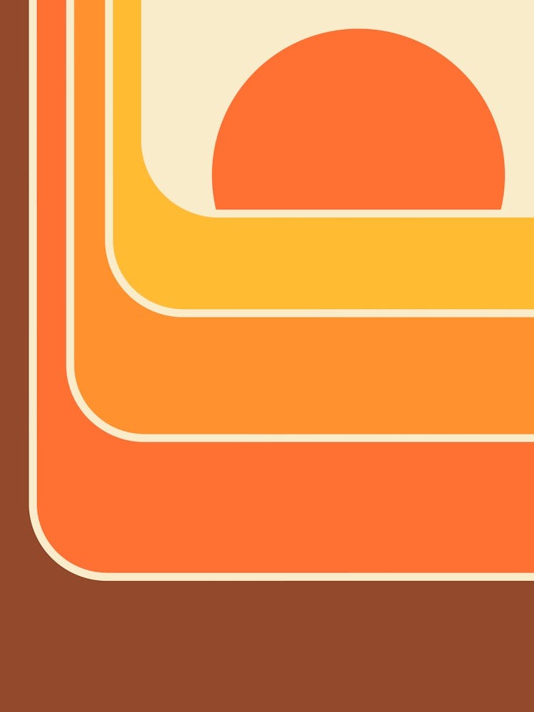 Retro Geometric Sunset 3