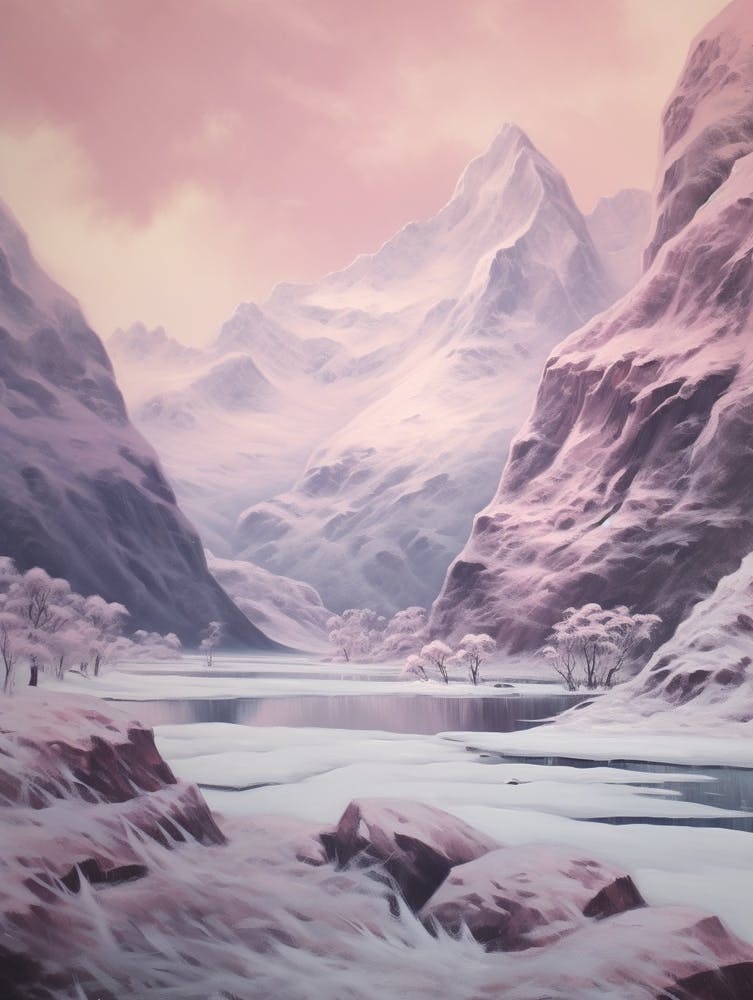 Dreamy Winter Painting Fiordland National Park New Zealand 1