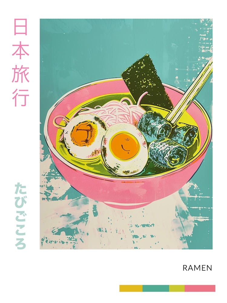 Ramen Duotone Silkscreen Poster 3