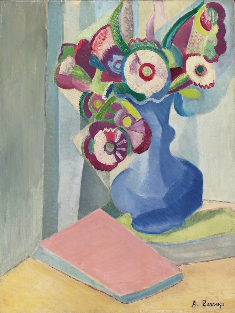 Flowers In A Blue Vase