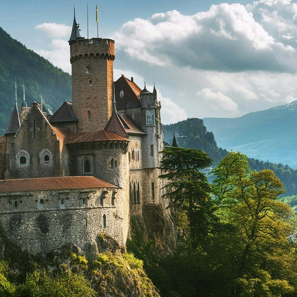 Mythical Creatures Castle From A Heroic Tale