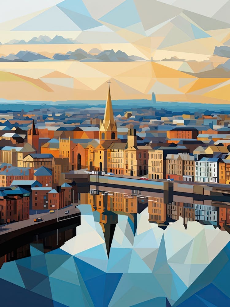 Glasgow, United Kingdom, Geometric Illustration 3