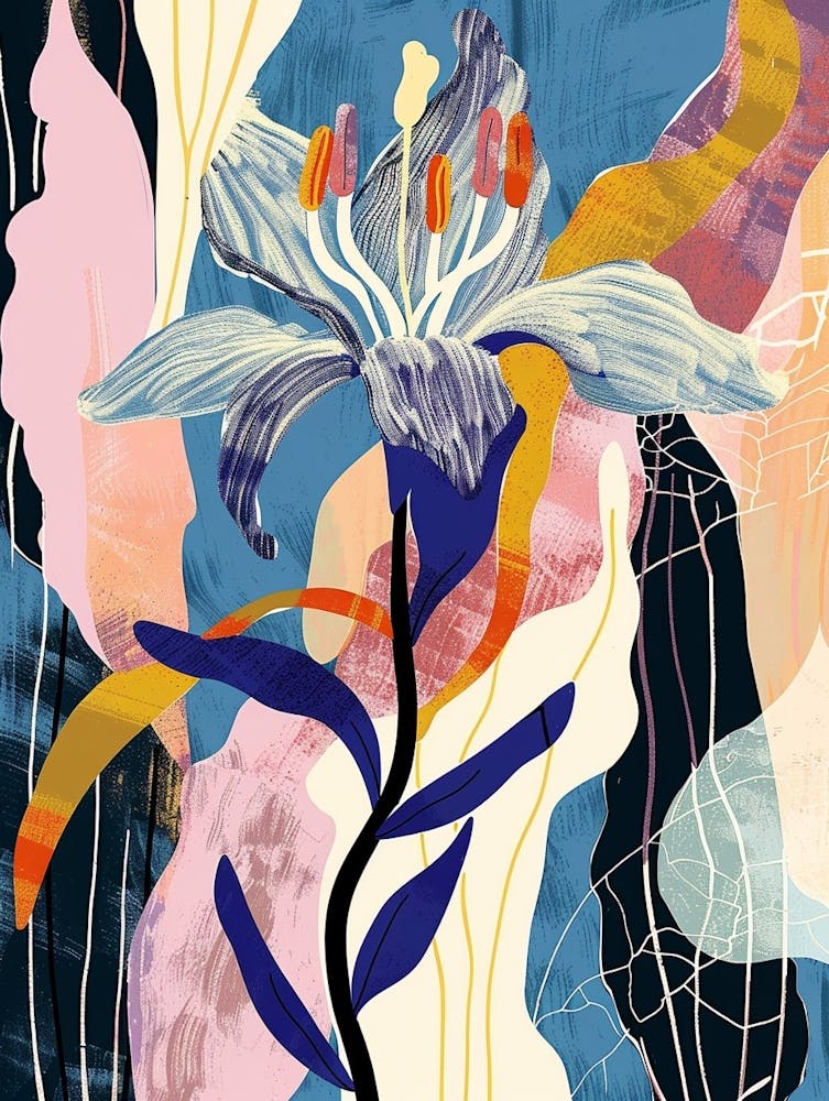 Bunte Blumenillustration Glockenblume 4
