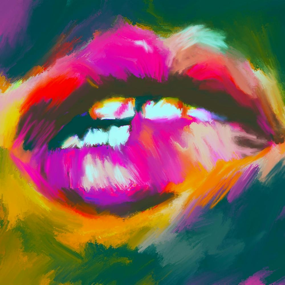 Lippen Quadrat