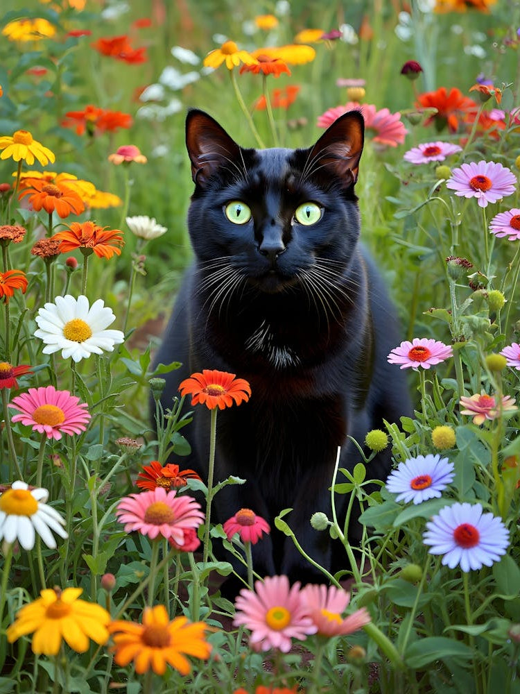 Midnight Elegance – A Striking Contrast of Nature and Mystery