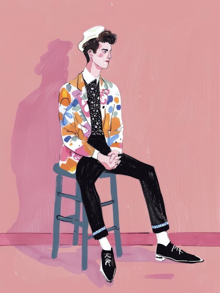 Man Sitting On A Chair 2