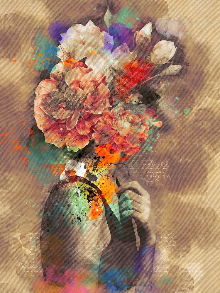 Floral Woman Portrait
