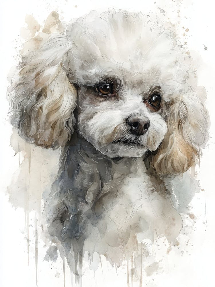 Aihrgdesign Isolated Watercolor Painting Of Dog Portraits Poo 993f7bbd 833f 4130 A138 9e48daf6a192 0