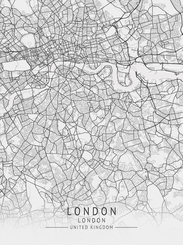London United Kingdom Map Prints