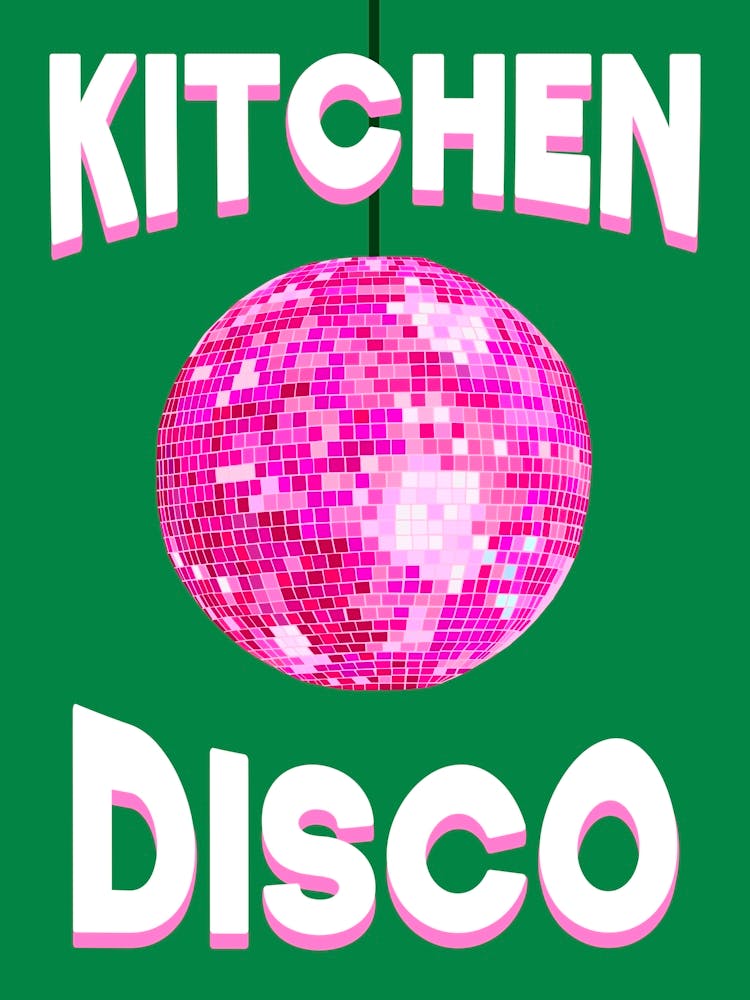 Kitchen Disco Pink and Green