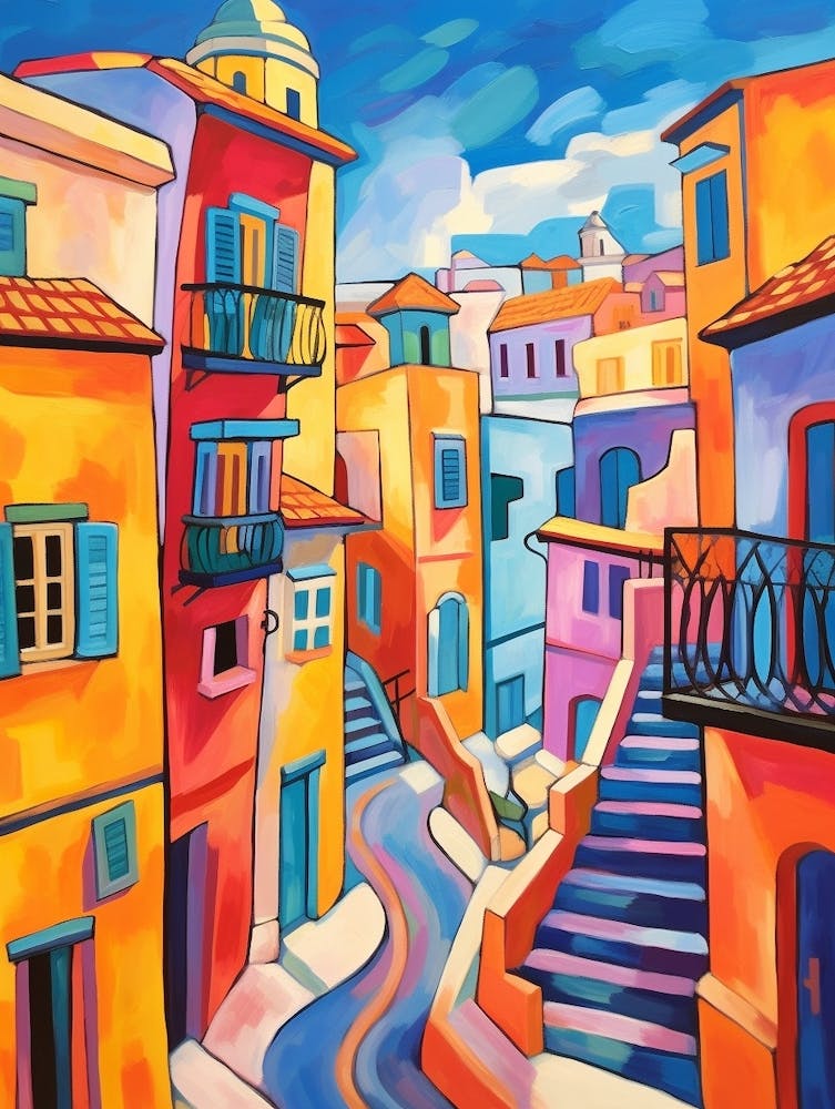 Valletta Malta 4 Fauvist Painting