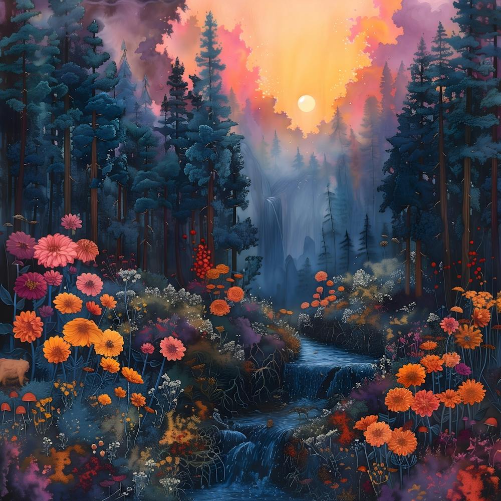 Coucher de Soleil Dans La Forêt, Impressionnisme et Réalisme