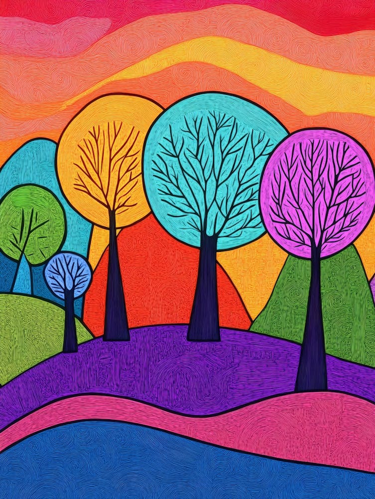 Trees At Sunset 3