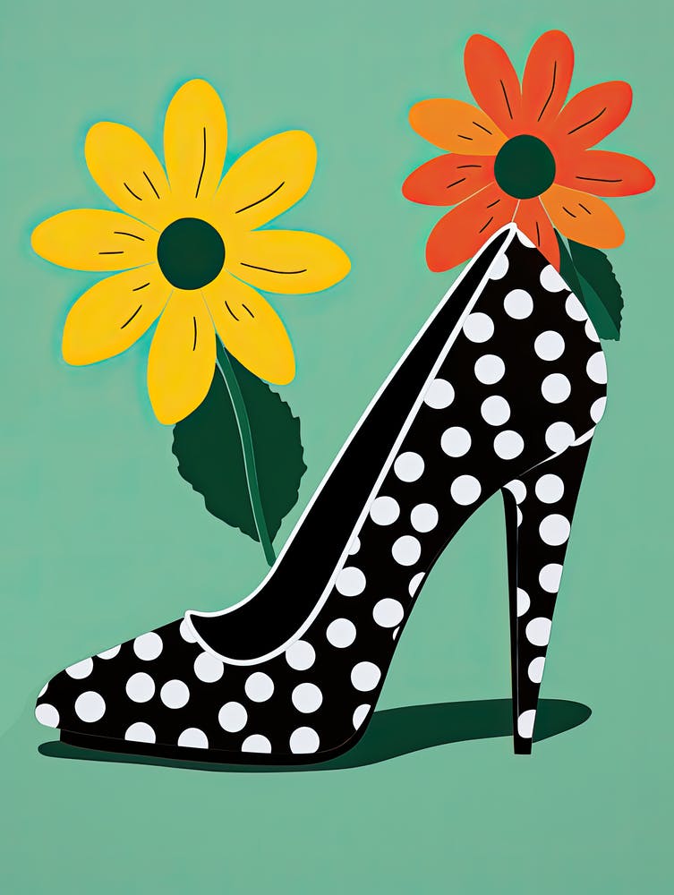 High Heeled Shoe and Flowers 2