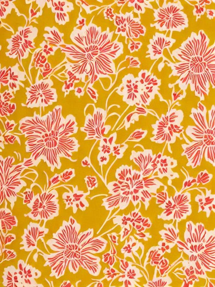 Xanthoceras Sorbifolium Floral Print Warm Tones 2 Flower