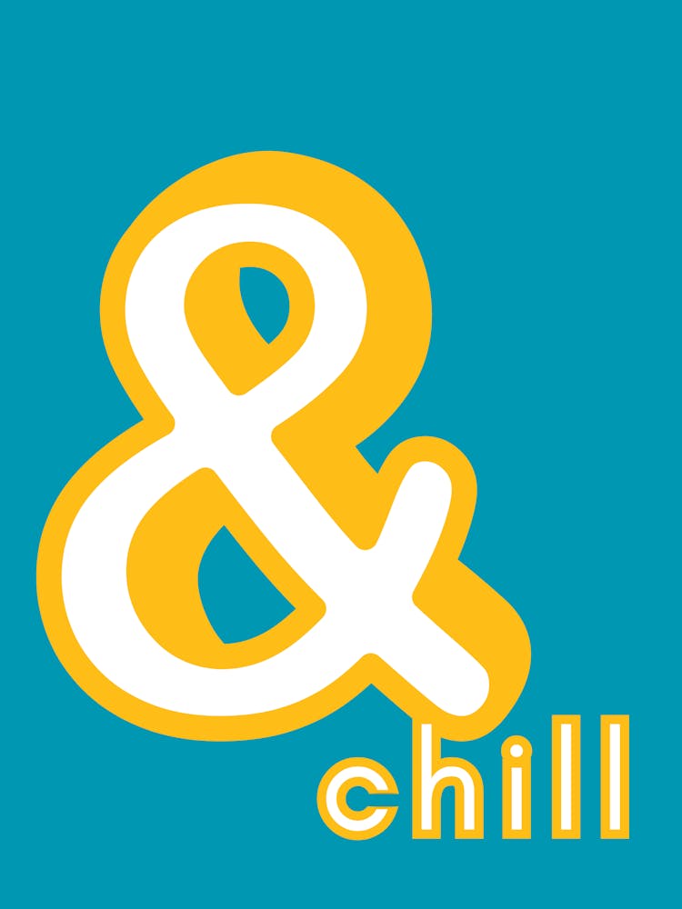 Ampersand And Chill Yellow Poster Print