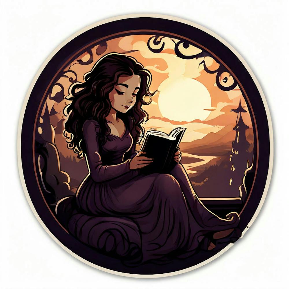 An Enchanted Lady Engaged In A Quiet Moment Over Her Coffee Book Seated In A Cozy Nook With A Breat