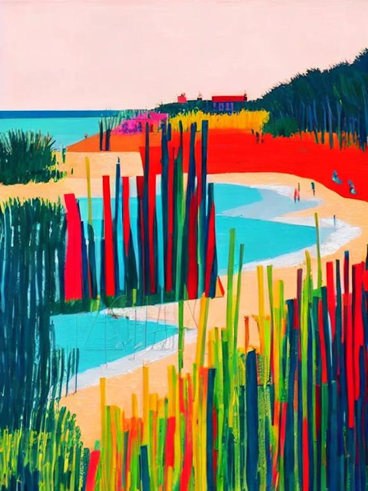 Ocean City Beach, Maryland Hockney Style