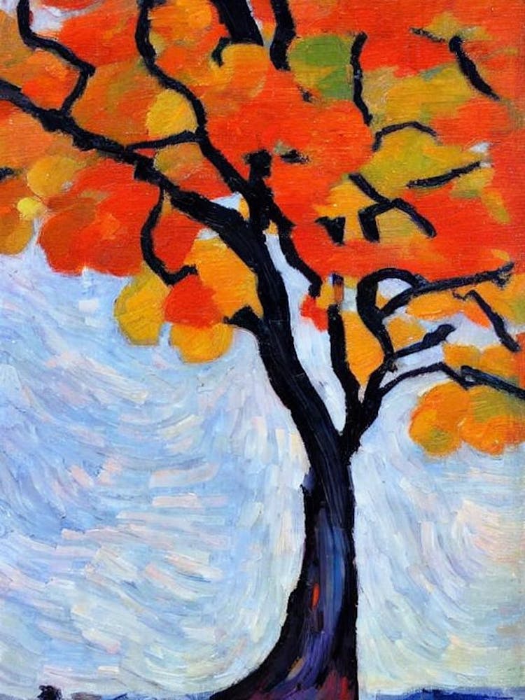 Eastern White Pine tree Abstract Block Colour