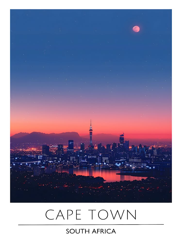 Cape Town Au Coucher du Soleil