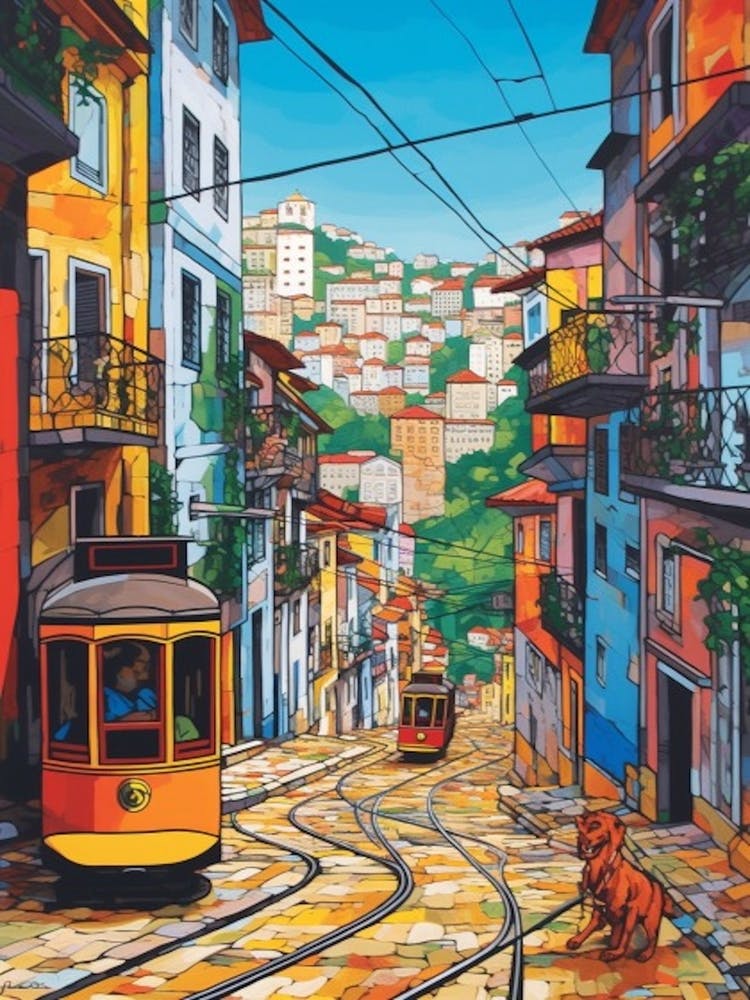 Painting Of Rio De Janeiro In The Style Of Post Modernism 2